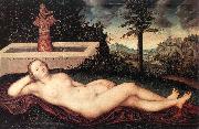 CRANACH, Lucas the Elder Reclining River Nymph at the Fountain fdg China oil painting reproduction